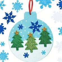 200pcs DIY Christmas Foam Stickers Self-Adhesive Snowflake Shape Stickers For Christmas Party Crafts - Multicolor - View 8