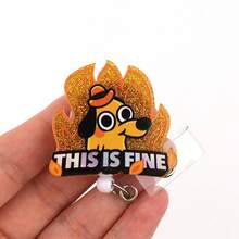 Retractable D-Shaped Badge Reel, Cute Cartoon Design, Nurse Hospital ID Badge Clip Office Lanyard 1pc - A - View 7