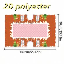 2D Tablecloths, Christmas Gingerbread House Cutting Tablecloths, Gingerbread Village House Design, Christmas Holiday Table Decorations, Indoor Family Party Decorations, Holiday Desktop Decorations With Styles And Sizes To Choose From - 2 - View 4