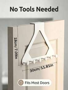 2pcs Upgraded Triangle Door Hooks, Over-The-Door Coat Rack, No-Drill Storage Shelf, Hanging Clothes Rack, Made Of Thickened ABS Plastic Material, 3 Colors Available, Suitable For Hanging Clothes, Bags, Keys, Hats, Bedroom, Bathroom, Kitchen And Closet, Wardrobe Storage Rack, Decorative Storage, Decorative Hanging, Home Decor, Dorm Storage, Storage, Halloween, Christmas, Housewarming Gift - Multiple Styles - View 5