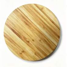 1pc Round Bamboo Wood Storage Tray, Multi-Functional Home Decor Tray, Suitable For Coffee Cups, Jewelry, Glasses, Watches, Perfect For Kitchen, Home Decor, Holiday Party Storage - Beige - View 12