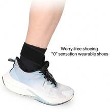 1pc Adjustable Ankle Support Sleeve With Silicone Side, Ankle Compression Wrap, Breathable And Comfortable, Suitable For Men And Women Sports, Fitness, Running, Basketball - Black - View 8