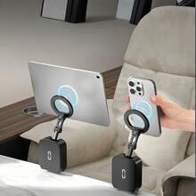 Slouchy Rotating Folding Stand Portable 360° Travel Phone Holder Double-Sided Magnetic Telescopic Clip Foldable Multi-Function Phone Stand Rotating Portable Car Airplane High-Speed Train Desktop Phone Holder - Light Luxury - View 3