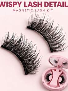 1 Pair Half-Eye Magnetic False Eyelashes, Top And Bottom Magnetic Wear, Easy To Apply, Portable Storage Magnetic Eyelashes - View 8