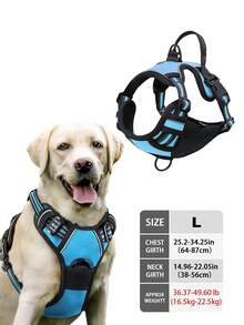 High Reflective Dog Harness - Durable, Adjustable, Comfortable, Anti-Choke Design - Ideal Choice For Outdoor Adventures, Multiple Sizes - Suitable For Small, Medium, Large Pet Dogs (If Hesitating Between Two Sizes, Try Buying Larger Size Because It Can Be Adjusted And Tightened) - Multicolor - View 23