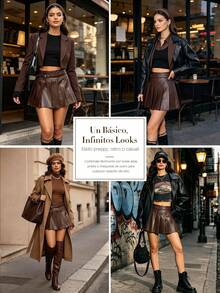 Women Skirts - Brown - View 11