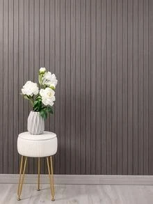 3D Embossed Vertical Stripe Self-Adhesive Wall Panels, Wear-Resistant Faux Wood Decorative Tiles With Self-Adhesive Backing, Suitable For Indoor Background Walls And Entryways, Convenient DIY Wall Renovation - Wood Grain Grille - View 3