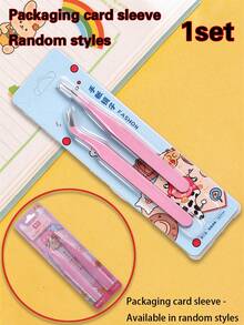 5 Sets/1 Set Tweezers, Colorful Scrapbook Stickers And Washi Tape, Multi-Functional Stationery Organizer, DIY Journal Photo Album, School Supplies, Back To School Essentials, Suitable For Stickers, Scrapbooking, Eyelash Decoration, Jewelry Making, Model Making And More - A - View 17