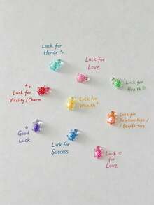 9PCS/3PCS Ins Style Cute Cartoon Turtle Phone Case Decoration Fun Accessories DIY Parts Glow-In-The-Dark Turtle, Gift For Friends - Multicolor - View 4