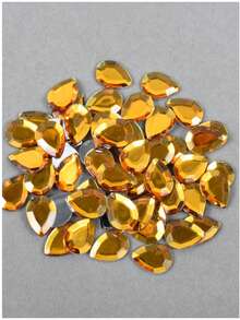 100pcs/Pack, 13*18mm Flat-Cut Teardrop Rhinestones, Large Size Plastic Rhinestones, Flat Bottom Resin Rhinestones, DIY Decorative Rhinestones - 13*18mm 100pcs - View 12