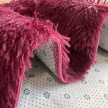 Burgundy Long Pile Area Rug, Soft Foam Padded Washable Lightweight Floor Mat, Suitable For Living Room, Bedroom, Dorm, Entryway, With Cushioning Anti-Slip Backing, Fits Chair, Sofa, Bedside, Hallway, All-Season Comfortable Home Decor, Christmas Gift - Burgundy - View 6