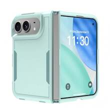 CteGlodrix Military-Grade Shockproof Phone Case For Apple Duo, PC Hard Back With TPU Soft Edges, Fashionable Luxury Protective Shell - Mint Blue - View 2