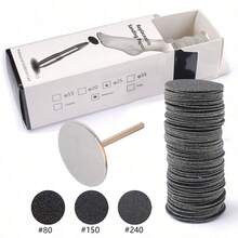 10pcsFoot File Callus Remover Replacement Sandpaper Discs Easily Remove Cuticles, Dead Skin, And Calluses - Black - View 3