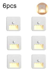 6pcs Motion Sensor LED Wall Lights, Suitable For Stairs, Bedroom, Hallway, Bathroom, Corridor And Cabinet, Auto On/Off When Motion Detected, Ideal For Night Lighting - Motion Sensor Wall Light - View 16