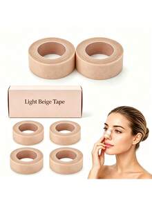 8rolls Facial Contouring Tape, Nose Shaping Tape, Micro-Perforated Breathable Tape, Suitable For All Skin Types - Brown - View 1
