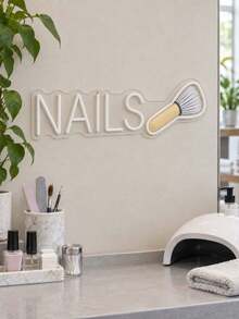 1PC Custom Nail Room LED Neon Sign, Personalized Text Wall Light With Manicure Brush Design, Warm White Salon Decor For Nail Tech Station, Beauty Studio, Spa Workspace, Reception Corner, Vanity Wall & Gift - Multi-color 8 - View 5