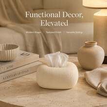Luxury Resin Faux Stone Tissue Box Cover, Decorative Creative Tissue Holder, Nordic Minimalist Square Tissue Box, Suitable For Living Room Or Bedroom, Practical Aesthetic Holiday Or Housewarming Gift - 1pc - View 10