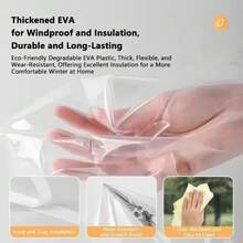 Window Insulation Film, Single Pack, Thickened Transparent Window Seal Film, Winter Windproof Cold-Proof Anti-Frost Warm Film For Window Balcony - A - View 7