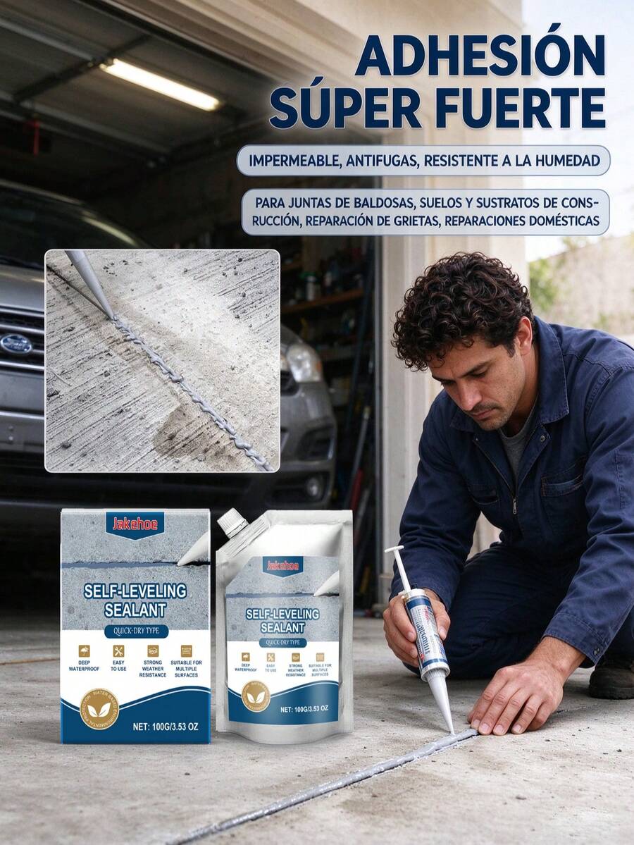 Sellado autoaliviante, adhesión superfuerte, impermeable, anti-fugas, resistente a la humedad, resistencia al clima, secado rápido, reparaciones duraderas, sin grietas fáciles, no corrosivo, fácil de usar, para baldosas, relleno en sustratos de pisos y edificios, reparación de grietas, reparaciones domésticas.