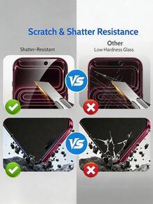 2PCS Ceramic Matte Anti-Spy Screen Protector, Compatible With IPhone 18 Pro Max/18 Pro/18 Duo/17/17Pro/17Air/17Pro Max/16/16Pro/16Pro Max/15/15Pro/15Pro Max/14/14Pro/14Pro Max/13/13Pro/13Pro Max/12/11/XS/8/7, Anti-Scratch, Anti-Shock, Anti-Fingerprint, Easy Installation. - Black - View 4