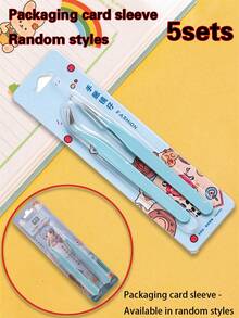 5 Sets/1 Set Tweezers, Colorful Scrapbook Stickers And Washi Tape, Multi-Functional Stationery Organizer, DIY Journal Photo Album, School Supplies, Back To School Essentials, Suitable For Stickers, Scrapbooking, Eyelash Decoration, Jewelry Making, Model Making And More - A - View 21