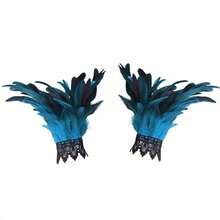 1pc Feather Cuff Feather Armband Leg Accessory Wristband, Suitable For Carnival Party Cosplay Stage Performance Accessories Costume - 1 Piece Solid Color Bracelet - View 3