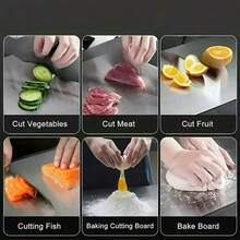 Heavy Duty Stainless Steel Cutting Board, Chopping Board, Stainless Steel Kitchen Countertop - Dishwasher , Durable Non-Slip | Protects Surfaces, Suitable For Kitchen, Baking, Camping - 1PC - View 9