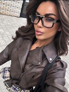 Blue Light Blocking Glasses With Storage Bag, Anti-Fatigue, Fashionable Lightweight Comfortable, No Nose Bridge Pressure For Long-Term Wear, Suitable For Various Face Shapes And Outfits, Unisex, Perfect Holiday Gift - Glasses 3 - View 4