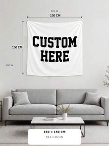 1pc Personalized Photo Wall Tapestry Custom Design Home Decor Wall Hanging For Living Room Bedroom - Multicolor - View 16