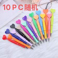 10pcs Heart-Shaped Ballpoint Pens, Suitable For Valentine's Day, Red, Pink And Light Pink Options. 1.0mm Tip, Black Ink, Clickable. Valentine's Day Gift. - A - View 12