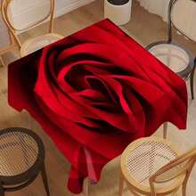 1 pieza Mantel multifuncional con estampado de rosas para todas las estaciones - Perfecto para cenas, reuniones y actividades al aire libre. - Multicolor - Ver 6