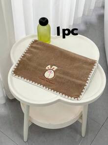 1pc Thickened Coral Fleece Towel Bath Towel 34*75cm 70*140cm Absorbent Quick Drying No Shedding Exquisite Embroidery Suitable For Bathroom Face Washing Bathing Outdoor Travel Multiple Occasions - Brown - View 11