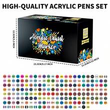 Acrylic Paint Markers 0.7mm Ultra Fine Tip, 36/72/120/188 Color Set, Quick Drying Waterproof High Coverage, Suitable For Stone, Glass, Wood, Ceramic, Canvas And Other Surfaces Hand Drawing Graffiti Painting - 0.7mm Acrylic Marker Set - View 15