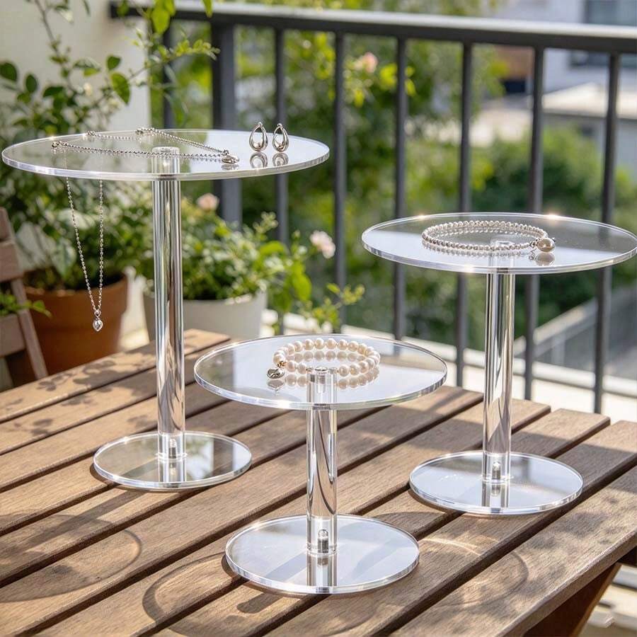 Transparent Acrylic Jewelry Display Stand, High-End Minimalist Jewelry Display Stand, Jewelry Storage Box, Jewelry Organizer, Jewelry Display Stand, - Multicolor - View 1