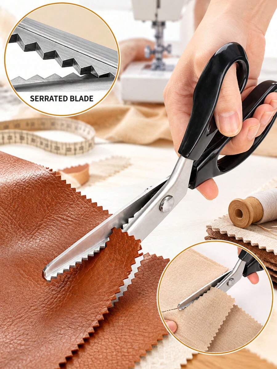 10pcs Large Black Stainless Steel Professional Tailor Scissors With ...