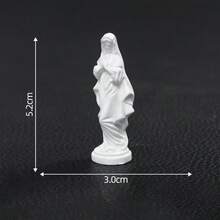 1pc-The Blessed Virgin Mary-Mini Religious Statue-White Figurine-Small Holy Figure-Holiday Gift-Christmas Religious Decor-Praying Virgin Desktop Table Decor Christmas Gift-Praying Virgin Ornament-Home Shelf Decor - Multicolor - View 12