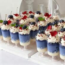 120ml Tall Dessert Cups With Wide Base And Narrow Rim, Suitable For Pudding, Cheesecake, Mousse, Cocktail, Coffee, Ideal For Birthday, Wedding, New Year Party And Gathering - View 4
