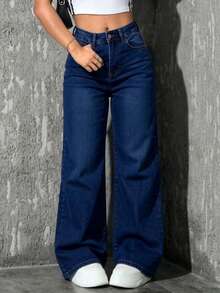Women Jeans - Blue Black - View 2