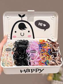 1750pcs Girls Multi-Color Disposable Small Rubber Band Hair Ties, High Elasticity Hair Ropes, Sweet Versatile Hair Bands For Daily Use, Back To School, Autumn - Multicolor - View 8