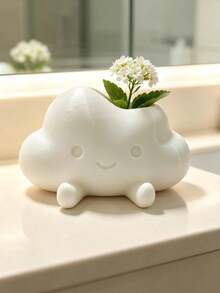 Cute Cloud Expression Planter, Full And Soft Contour, With Small Short Legs, Suitable For Indoor Small Potted Plants, Fresh Color Palette, Combines Planting And Desktop Decoration - Multicolor - View 15