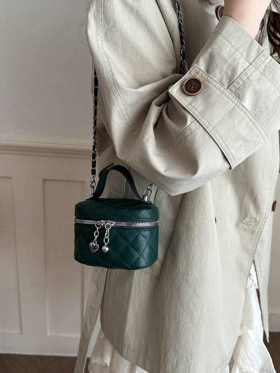 Lightweight Mini Chain Bag Quilted Handbag Bucket Bag Suitable For Young Girls, College Students And Office Workers