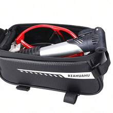 1pc Bicycle Crossbar Phone Bag With Earphone Hole Design, Mountain Bike Riding Storage Bag - Multicolor - View 4