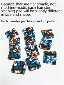 Plush Hamster Sleeping Mat, Random Pattern, Winter Warm Sleeping Mat, Plush Style, All-Season Hamster Sleeping Mat, Soft And Warm, Suitable For Small Hamsters, Christmas Gift, Halloween Gift - A-Blue - View 4