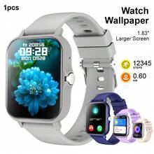 HOT 1pc 1.83-Inch HD Touch Screen Smart Watch, Suitable For Teenagers. Features Weather Forecast, Sports Tracking, Call Reminder, Alarm, Date Display And Music Playback. Compatible With Android And IOS Systems, Ideal For Holiday Gifts, Campus Life, Sports Fitness And Party Occasions, - View 16