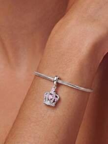 1pc Crown Series Pendant Bead, Suitable For Women's Bracelets, Bangles, DIY Jewelry Making And Daily Accessories, Suitable For Girls To Wear - Diamond Crown - View 2