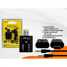 2-In-1 Bluetooth Adapter Transmitter And Receiver, 5.0 Wireless USB, Wide Compatibility, 14cm Aux Cable - View 2