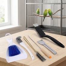1/2/5pcs Long Handle Wear-Resistant Portable Bird Cage Cleaning Tool, Bird Dropping Cleaning Brush, Cage Gap Cleaning Brush, Suitable For Cage Gaps, Hamster Rabbit Cages, Parrots, Lovebirds, Cockatiels, Rabbits, Hamsters, Christmas Gift - Multicolor - View 9