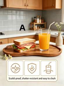 Tray, Slim And Elegant, Perfect For Desserts, Cheeses, Nuts, Snacks And Fruits, Multi-Purpose Home Decor Tray, Suitable For Home And Restaurant, Birthday Party, Wedding And Other Occasions, Wooden Display Plate, Kitchen Accessory, Suitable For All Seasons - View 14