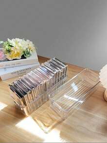 Desktop Storage Box, Cosmetics Storage Basket, Jewelry Storage Box, Acrylic Transparent Makeup Tool Sorting, Stationery And Miscellaneous Storage Box, Dormitory Sorting Box, Stackable Shelf - Clear - View 6