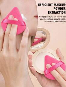 50/20/10/5/1pc Triangle Makeup Sponge, Reusable Multi-Functional Makeup Tool, Suitable For Foundation, Primer, BB Cream, Sunscreen, Cushion, Blush, Etc., Perfect Replacement For Your Brushes, Free Your Hands, Travel And Home Essential (50/40/30/24/20/15/5/3/1 Pc - Hot Pink - View 6